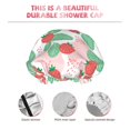 thumbnail image 5 of Kdxio Strawberry Print Shower Cap for Women,Elastic and Reusable,Double Waterproof Layers Bathing Hat, 5 of 9