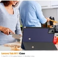 thumbnail image 5 of elitegadget Case for Lenovo Tab M11 (2023) TB-330FU / Lenovo Xiaoxin Pad 2024 11 inch TB-331FC - Lightweight Tri-Fold Stand Shell Case Cover + 1 Stylus (Navy Blue), 5 of 5