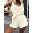 thumbnail image 3 of Women's Lounge Sets Knit Sleeveless Knit Tops & Shorts 2 Piece Outfits, 3 of 4