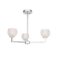 thumbnail image 2 of Woodbridge Lighting Elise 3-Light Glass Chandelier in Chrome/Opal, 2 of 5