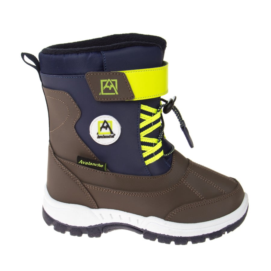 Avalanche Toddler Boys' Synthetic Snow Boots with Bungee Cord and Hook & Loop Closure