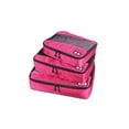 thumbnail image 1 of Ounissouiy 3 uds bolsa de almacenamiento con cremallera práctica gran capacidad ropa interior calcetines bolsas elegante equipaje ropa contenedor Almacenamiento y organización del hogar Rosa roja, 1 of 6