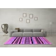thumbnail image 3 of Ahgly Company Indoor Square Solid Purple Modern Area Rugs, 5' Square, 3 of 4