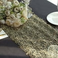 thumbnail image 2 of Efavormart 12"x108" Gold Sequin Mesh Schiffli Lace Table Runner, Sparkly Party Table Decoration, 2 of 11