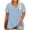 Light Blue-03, variant on Plus Size Women's V-Neck Short Sleeve T-Shirt Casual Ringer Summer Tee for Daily Wear