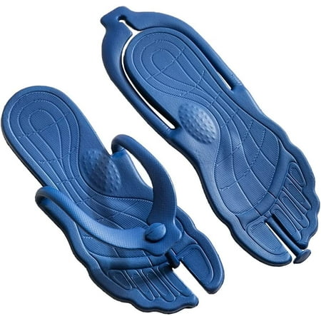 

Foot Arch Massage Slippers Non-Slip Breathable Shower shoes Foldable For Travel Ultra-Lightweight Hotel Pool Gym Bath Beach Quick Drying Open Toe Soft Slippers for Mens/Womens ( Color : Blue Size :
