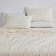 thumbnail image 2 of Linen Blend 4-Piece Sheet Set, Cooling & Breathable TENCEL™ Lyocell & Linen Blend, King, Ivory, 2 of 7