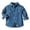 Blue, variant on Unisex Toddler Kids Boys Girls Long Sleeve Button Down Denim Shirt, Lightweight Casual Cowboy Chambray Top, Fall Thin Lapel Outwear Shirt for Daily Wear, Blue 100