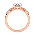 thumbnail image 2 of IGI Certified 4 Carat Princess Shape Lab Grown Diamond Engagement Ring | 14K Rose Gold | Josephine Four Prong Side Stone Diamond Ring | FG-VS1-VS2 Quality Friendly Diamonds, 2 of 6