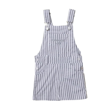 

Cindysus Girls Loose Striped One-Piece Pants Kids Casual Romper With Pockets Photography Sleeveless Cute Jumpsuit