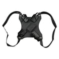 thumbnail image 1 of Arnés de doble cuchillo, correa de Cosplay para niños, disfraz de correa trasera de samurái de doble vaina para disfraz de cuero de PU con cuchillo, negro, 1 of 8