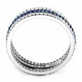 thumbnail image 3 of Womens Rings High polished (no plating) 316L Stainless Steel Ring with AAA Grade CZ in London Blue DA066, 3 of 5