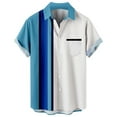 thumbnail image 1 of Camisas s Para Hombre Slim Fit Camisa de manga corta con estampado digital 3d de ocio de tendencia de moda de playa de turismo de vacaciones de verano para hombres (Blue, XS), 1 of 3