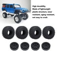 thumbnail image 3 of Pneus de Voiture RC, Pneu de Roue RC Texture Inégale Anti-Âge Léger Installation Simple pour Axial SCX24 1/24 Crawler Car, 3 of 7