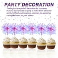 thumbnail image 3 of Uxcell Firework Cupcake Toppers 50 Pcs Sparkle Tassel Cupcake Picks for Birthday Party Graduation Sparkle Rose Red, 3 of 7