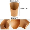 thumbnail image 2 of 50 Pcs Disposable Fries Cup,Bexikou 14oz Snacks Kraft Paper Cups Holder Food Cones Trays Ice Cream Cups Holder Paper Popcorn Boxes Party Dessert Supplies for Chips Cake, 2 of 7