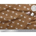 thumbnail image 3 of Soimoi Brown Cotton Voile Fabric Cat & Moon Star Decor Fabric Printed BTY 56 Inch Wide, 3 of 3