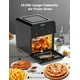 thumbnail image 4 of Horno freidora de aire Nuwave Brio, tamaño familiar extragrande de 15,5 cuartos, kit de brocheta y cesta de asador SS, potente 1800 W, controles de temperatura de 50 F-425 F, termómetro inteligente in, 4 of 5