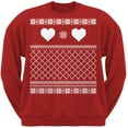 thumbnail image 1 of Valentine's Day - Heart Ugly Valentine Sweater Red Adult Sweatshirt, 1 of 1