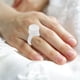 thumbnail image 3 of 100 anillos de maquillaje para pestañas, herramienta, soporte para tinta, contenedor de pigmento desechable para tatuaje de cejas, sin separación, tamaño M (blanco), 3 of 7
