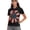 American Flag Flowers Design, variant on Rainbow Coin Pattern Soft Tennis Short Sleeved Shirt, Polyester Polo Shirts V Neck Lightweight Workout Athletic Tops for Outdoor Sports Golf Exercise Size Medium
