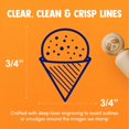 thumbnail image 4 of Snow Cone Shaved Ice Rubber Stamp for Stamping Crafting Planners - 3/4 Inch Small, 4 of 4