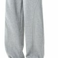 thumbnail image 4 of Qgtaibl Men's Baggy Sweatpants Elastic Waist Drawstring Wide Leg Sport Pants Casual Loose Fit Daily Trouser with Pockets (Gray M), 4 of 7