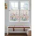 thumbnail image 7 of Half Window Curtain 36 Inches Long, Spring Floral Window Treatment Curtain Drapes, Watercolor Herbs Summer Botanical Rustic Small Tier Curtains for Bathroom Over Sink, 27.5"x36", 2 Panels, 7 of 7