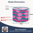 thumbnail image 2 of Lamp Shades Set of 2 Easy Assembly FLOWERS WAVES PINK CURVES Drum Lampshades for Table Lamps Floor Lamps Pendant Light 13"x13"x10" Replacement Lamp Shade, 2 of 8