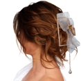 thumbnail image 3 of Clip in Hair Pieces for Short over Toned Hair Curly Hair Stuff for Teen Girls Hair Wave Clips Hair Sectioning Clips for Fine Hair Little Girl Bows with No Clip Rose Hair Clip for Girls Hair Things for, 3 of 5