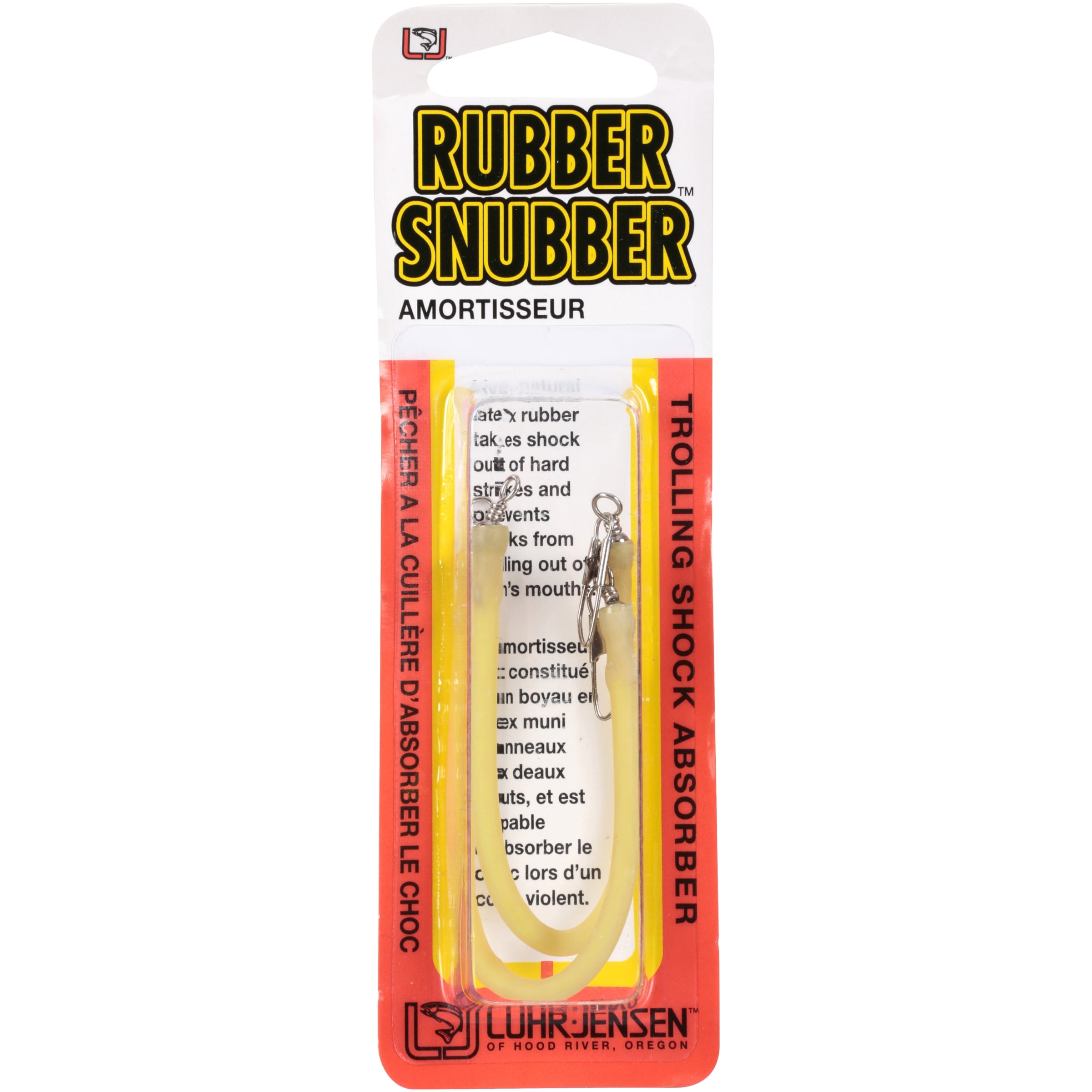 Luhr Jensen Trout Rubber Snubber for Trolling 6.5" Natural Use with 18lb Test
