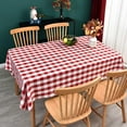 thumbnail image 6 of Gingham Tablecloth Rectangle Table Cloth Heavy Duty Cotton Checkered Table Cover for Spring Picnic Kitchen Dining(C-Sage Green, 60x102 inch), 6 of 6
