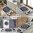 thumbnail image 6 of Black White Tie Dye Mandala Pattern Kitchen Rug Mat,Kitchen Runner Rugs Non Skid Washable,Decorative Kitchen Floor Mats for Kitchen,Sink,Laundry,17"x47.2", 6 of 7