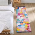 thumbnail image 3 of Yayeee Runner Rug for Bedroom 2'x6' Machine Washable Hallway Non Slip Mat, Purple Colorful Circles, 3 of 8
