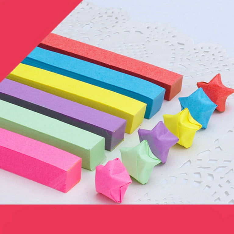 4050pcs Solid Color Origami Star Folding Paper Strips Pentagram Paper for DIY Craft(27 Colors), Size: 25x1cm