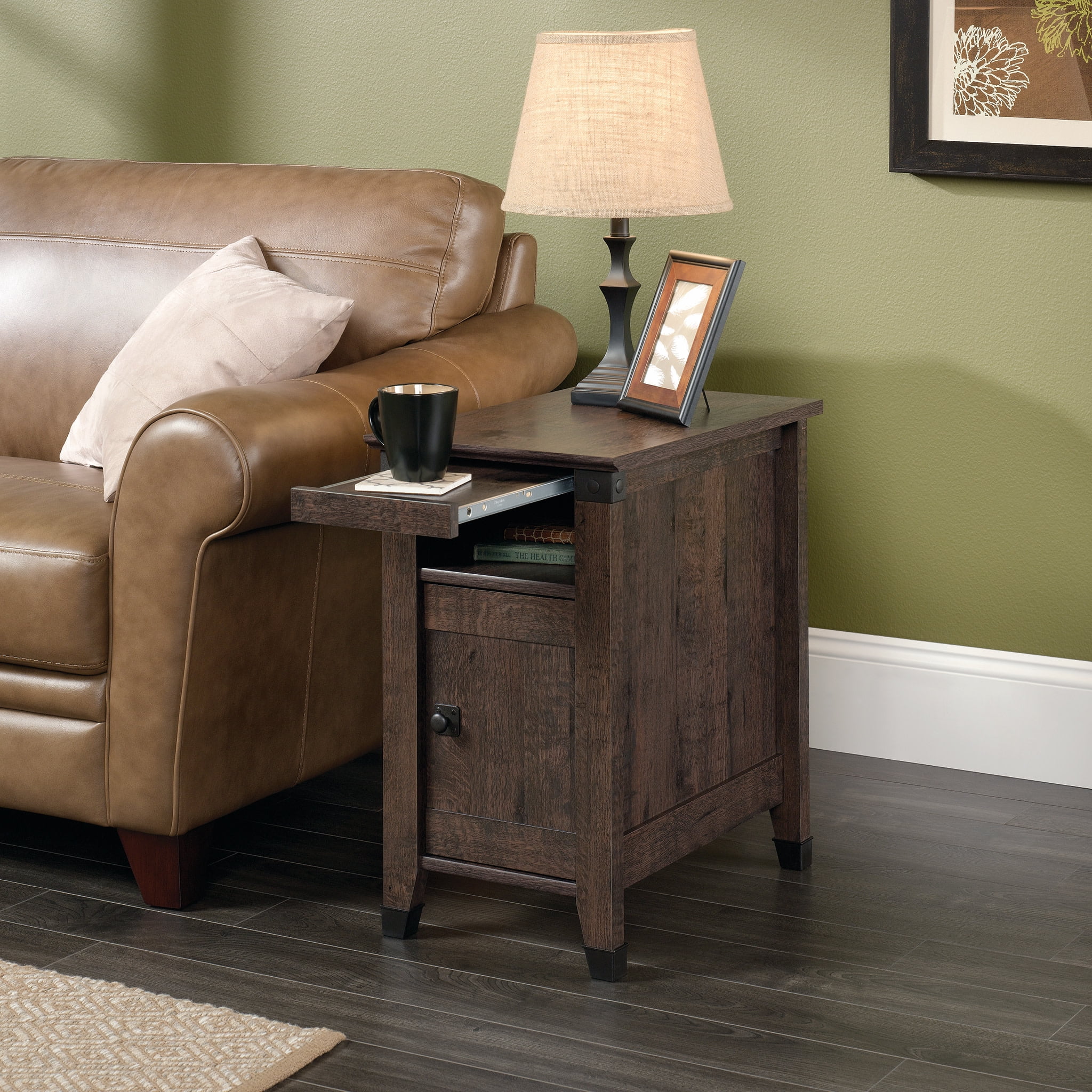 Sauder Carson Forge, Side Table Coffee Oak Finish