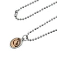 thumbnail image 2 of Cat Sitting Silhouette Antiqued Oval Charm Pendant with Chain, 2 of 4