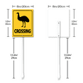 thumbnail image 6 of Eveokoki Emu Crossing Sign with Metal Stake -8x12inch Lawn Sign Sturdy Aluminum Sign for Outdoor Use Waterproof Sign Outdoor Decor for Lawn Yard Garden, 6 of 6