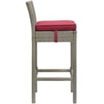 thumbnail image 4 of Modway Tabouret de Bar de Mobilier de Patio Extérieur en Osier à 2 Conduits, Gris Pâle, 4 of 6
