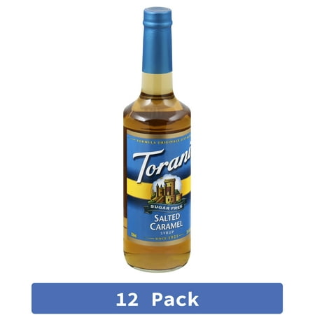 Torani Sugar-Free Salted Caramel Syrup 25.4 fl oz (Pack of 12)
