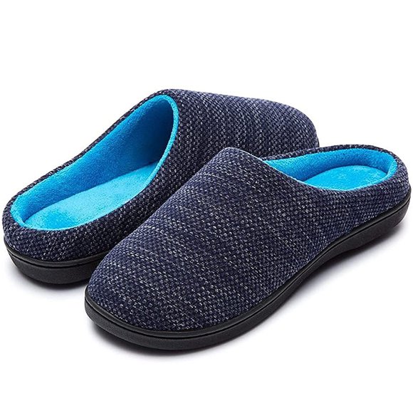 RockDove Pantoufle en Tricot Bicolore à Mousse Mémoire Birdseye pour Femmes