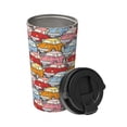 thumbnail image 2 of Logiee Cute Cars Print Stainless Steel Coffee Tumbler, Travel Coffee Mug, Insulated Coffee Mug with Lid, Spill Proof Coffee Cup, Portable Thermal Mug, 2 of 8