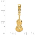 thumbnail image 3 of 14K Yellow Gold Charm Pendant 32 mm 8 Violin, 3 of 3