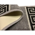 thumbnail image 4 of Stair Treads Skid Slip Resistant Backing Indoor Carpet Stair Treads Meander Greek Key Design 8  inch x 26  inch (1 Piece, Grey), 4 of 5