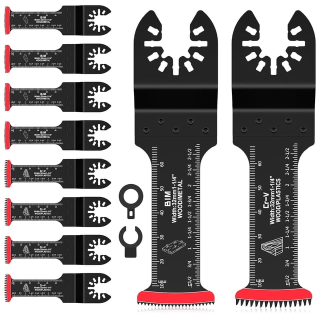 Oscillating Saw Blades Set Compatible High Efficient Quick Release Tool Kits Versatile Multi Tool Blades Kits Fit for Wood Cutting