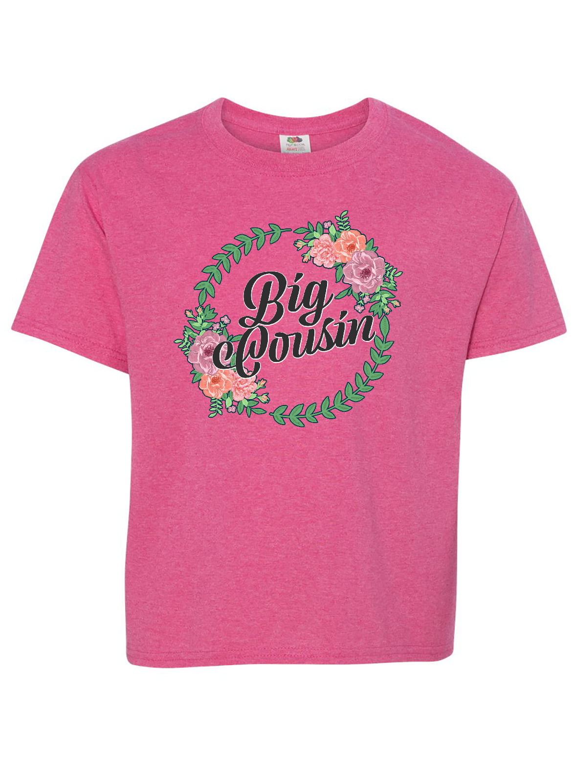 inktastic Big Cousin with Flower Circle Toddler T-Shirt