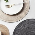 thumbnail image 6 of Set Of 6 Round Braided Placemat 30Cm Table Mats For Dining Table Woven Placemat Biege YIWEI, 6 of 9