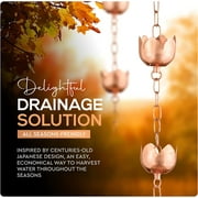 Marrgon Copper Rain Chain - Tulip - 3'