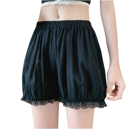 BYOIMUD Women s Boyshorts Panties Lace Cheeky Panties Cotton Brief Underwear Cute Clothes Gift for Women 2023 Fashion Black L