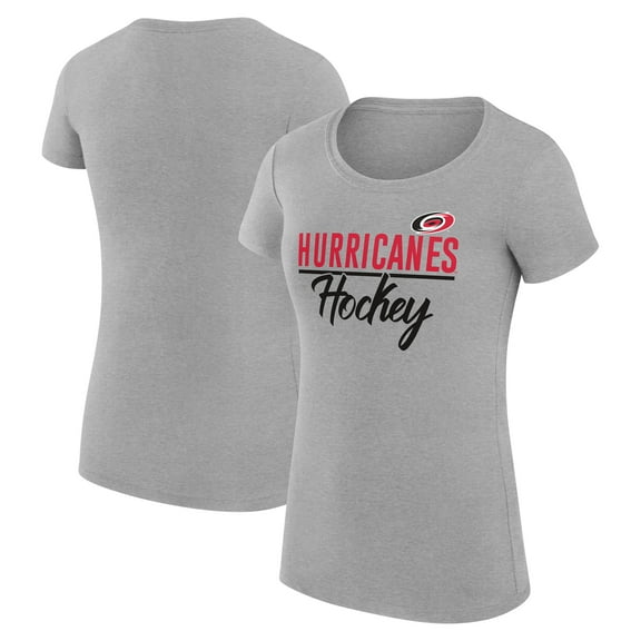 Women's G-III 4Her by Carl Banks Gray Carolina Hurricanes Super-Slim Fit Lightweight Team Sport T-Shirt